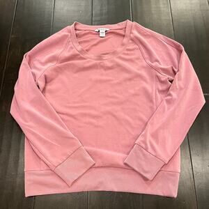 Athleta Seasoft Scoop Neck Pullover Shirt Pink Women's Size S